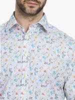 Painted Floral Stripe Shirt