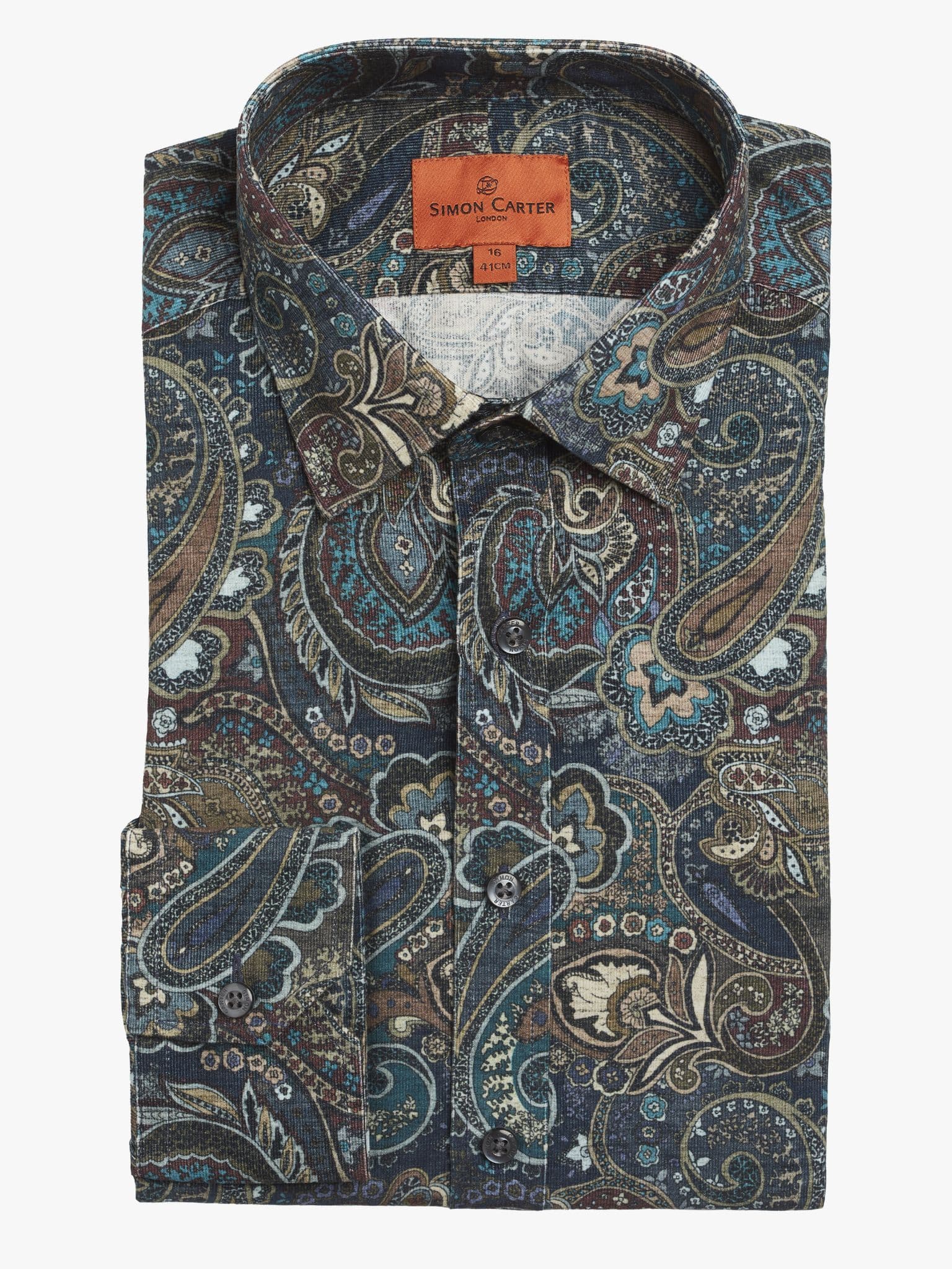 Paisley Cord Shirt - 17.5 Paisley Cord Shirt - 17.5