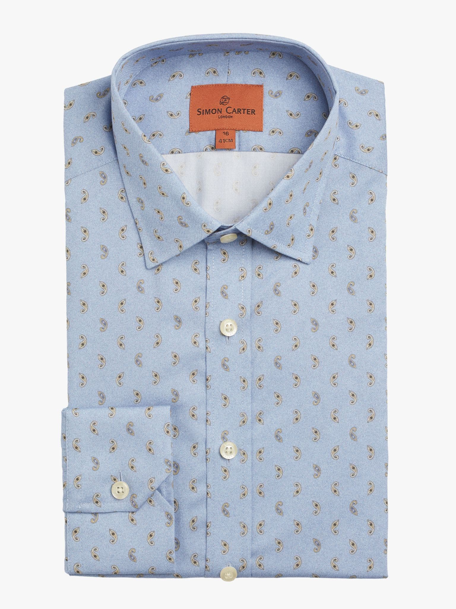 Paisley Fish Blue Shirt - 15
 