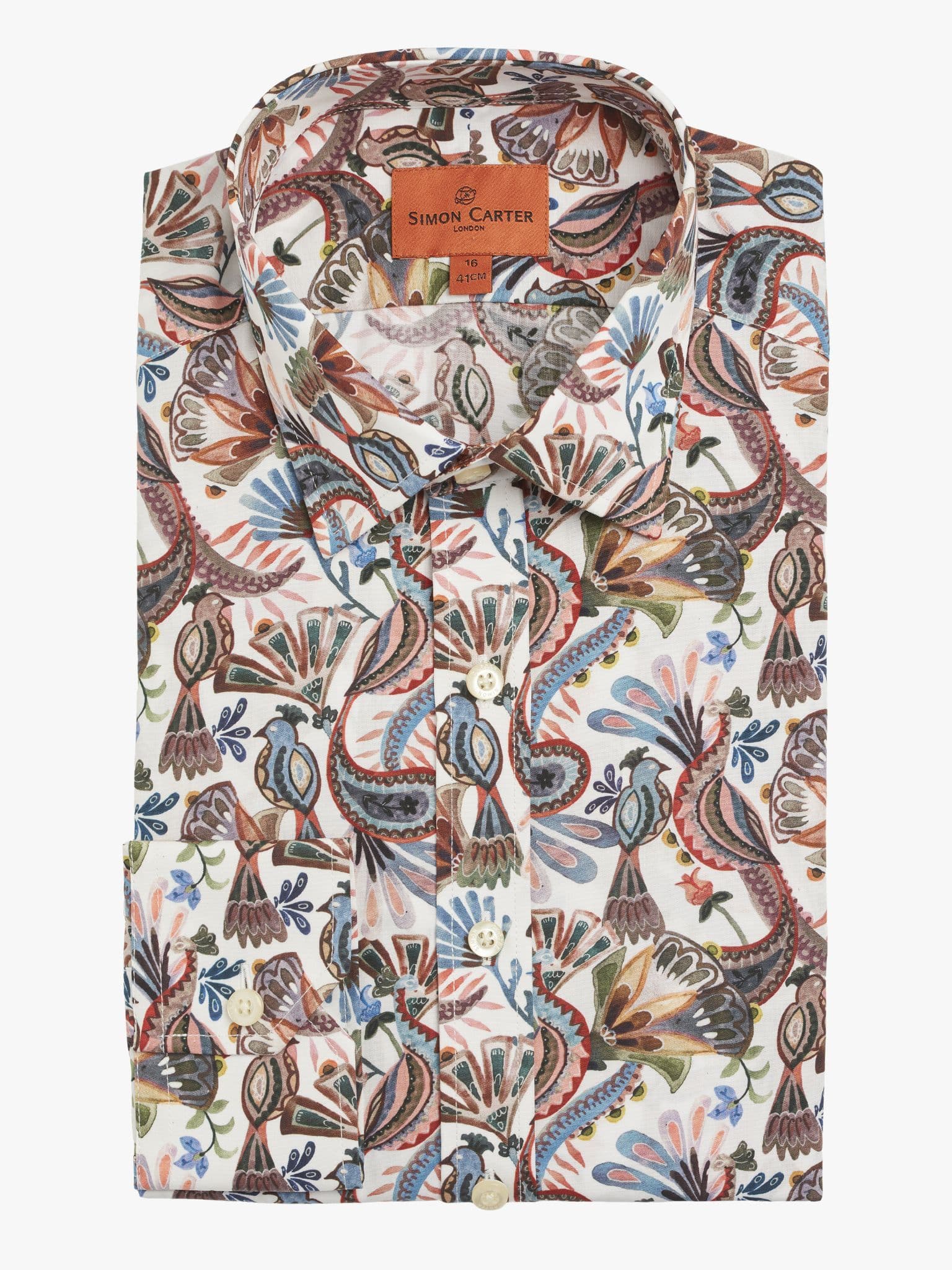 Peacock Paisley Shirt - 16.5