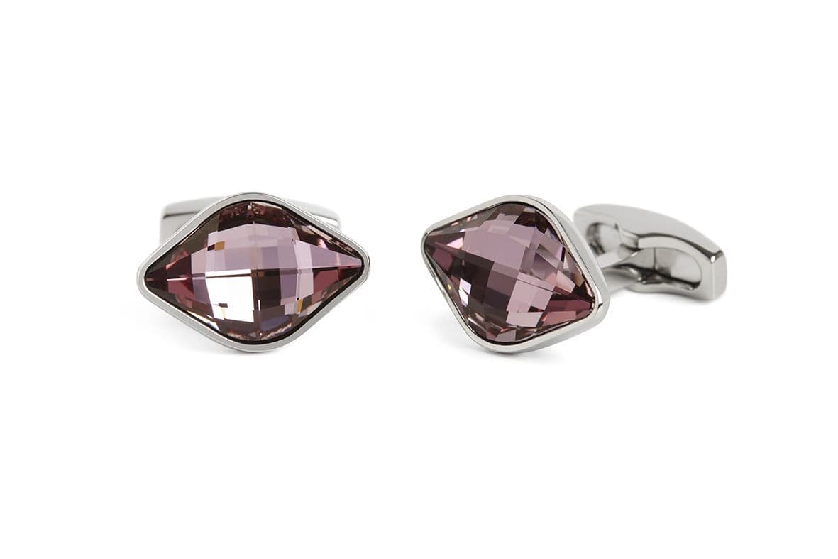 Pink Crystal lemon Cufflinks