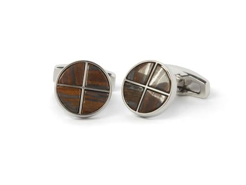 Quadrant Tiger Iron Cufflink