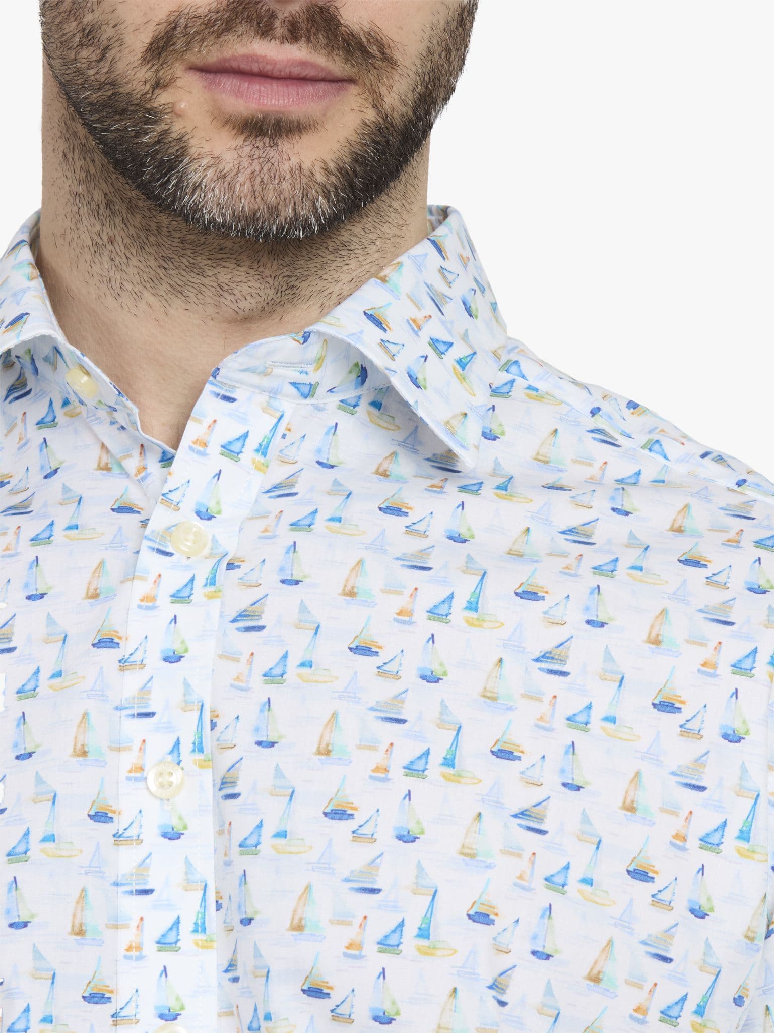 Side view of Sailing Watercolour Shirt - 17