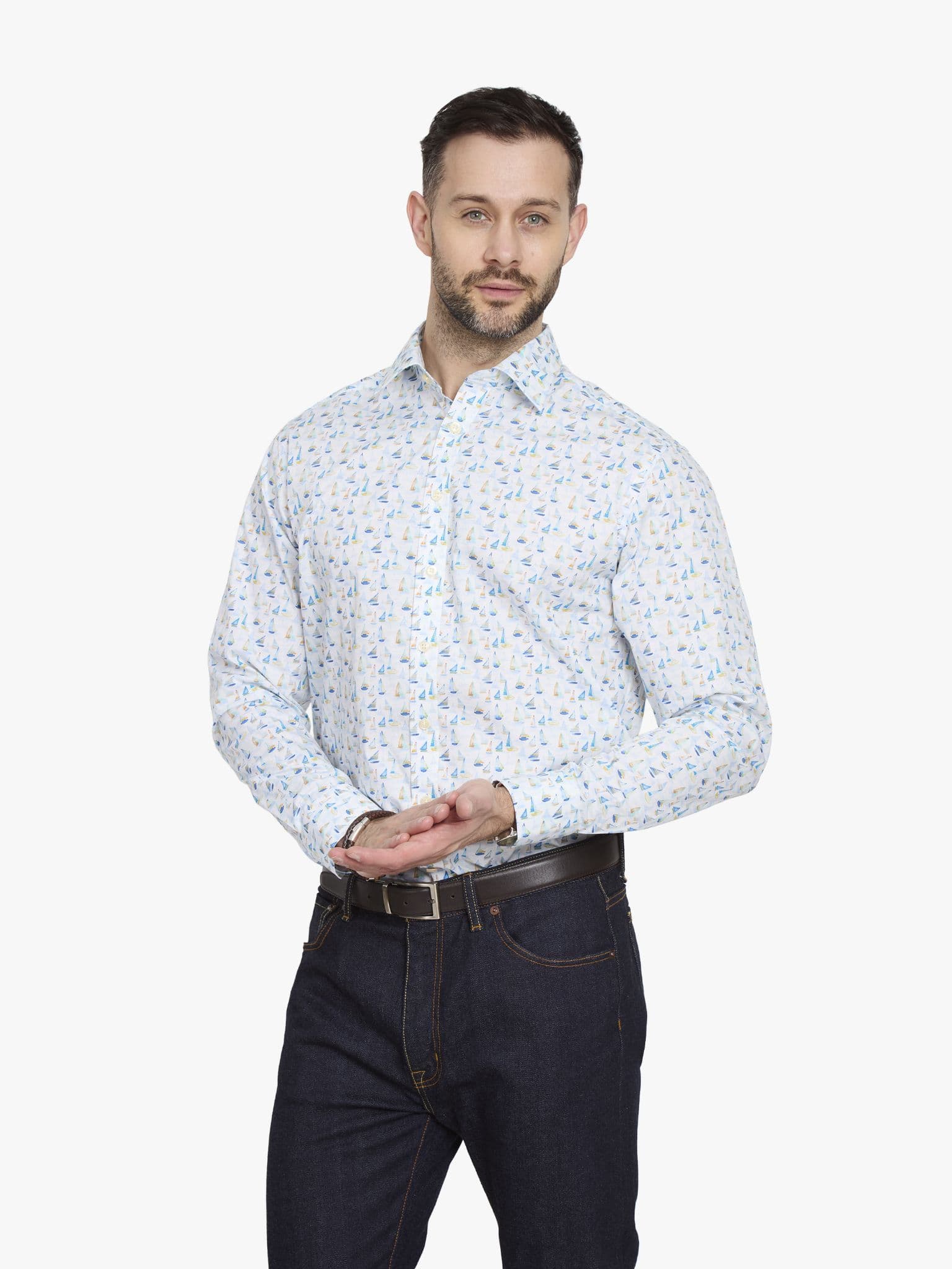 Side view of Sailing Watercolour Shirt - 17