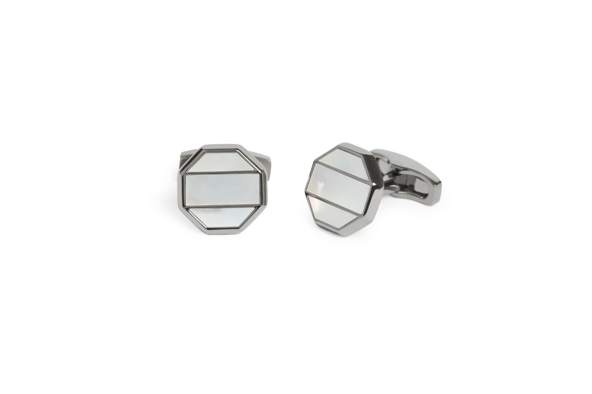 Shoji MoP and Gunmetal Cufflink
 
