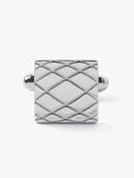 Silver Embossed Square Cufflink