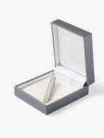 Silver Etched Tie Slide