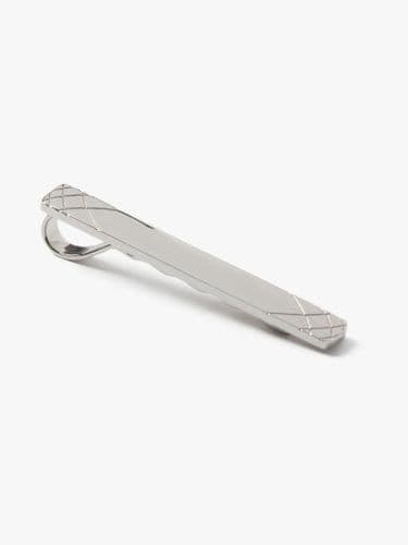 Silver Etched Tie Slide