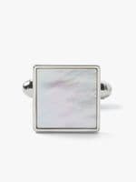 Silver MoP Square Cufflink