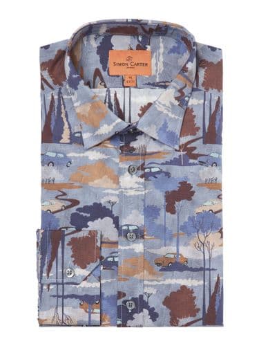Simon Carter Cars In Forest Shirt