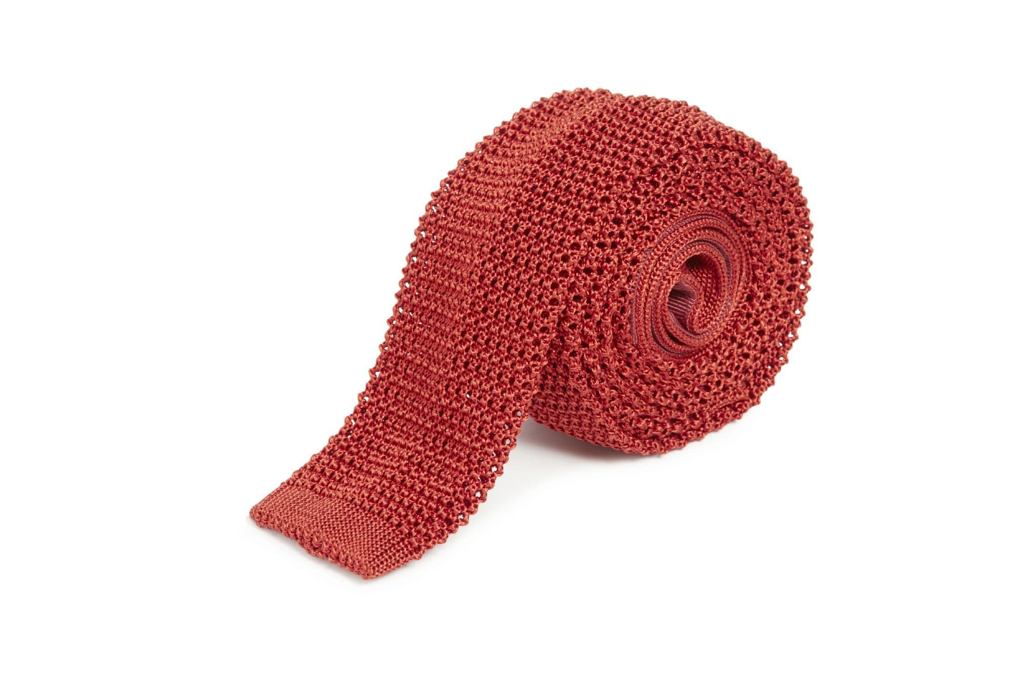 Simon Carter Italian made Bruciato Knitted Silk Tie
 