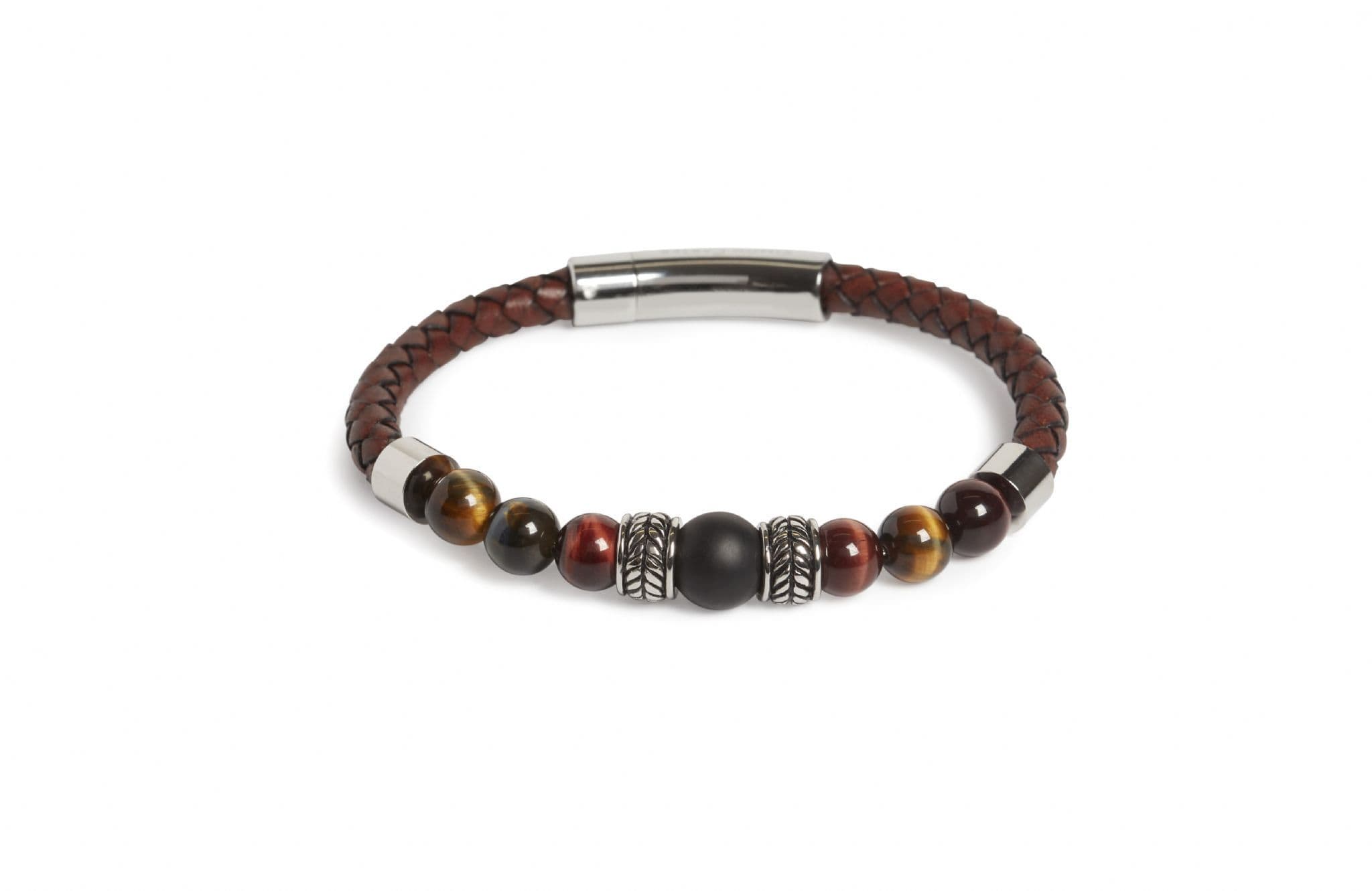 Simon Carter Jacob Tigerseye Leather Bracelet
 