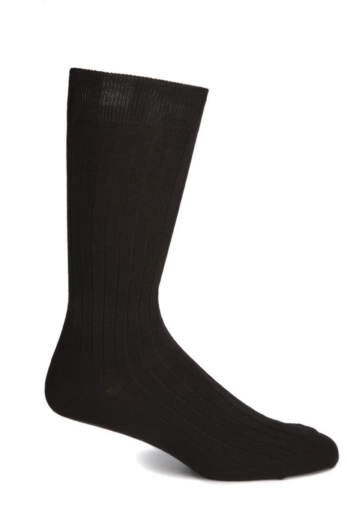 Simon Carter Made in Italy Cotton Socks Black - M 6-8
 