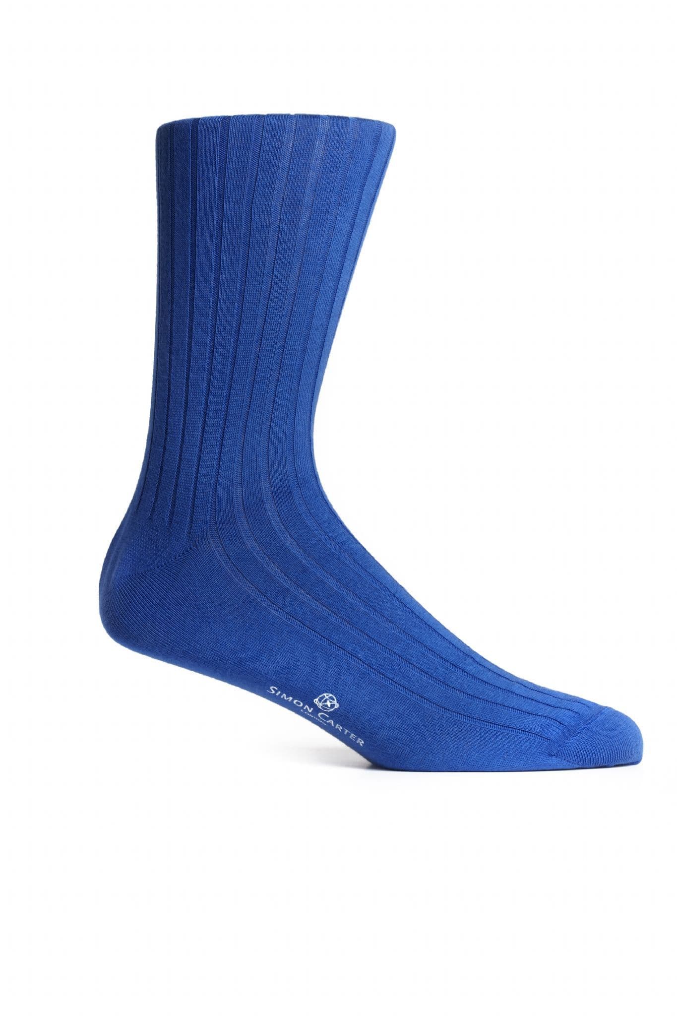 Simon Carter Made in Italy Cotton Socks Blue - L 9 - 11
 