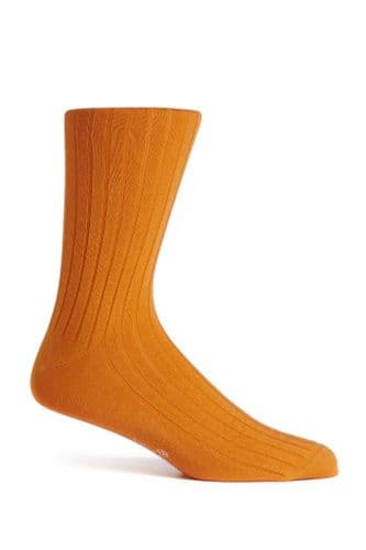 Simon Carter Made in Italy Cotton Socks Orange