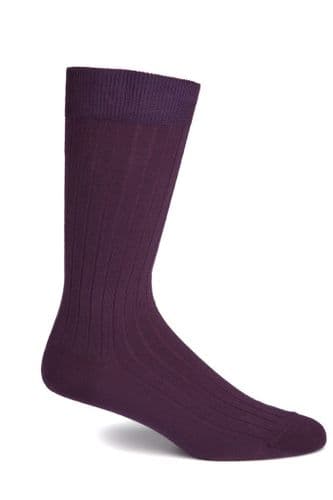 Simon Carter Made in Italy Cotton Socks Purple