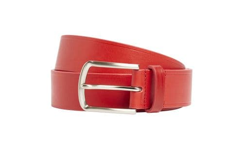 Simon Carter Spanish Leather Jeans Belt Red