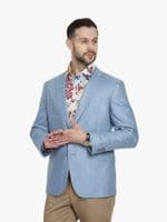 Soft Blue Silk Jacket
