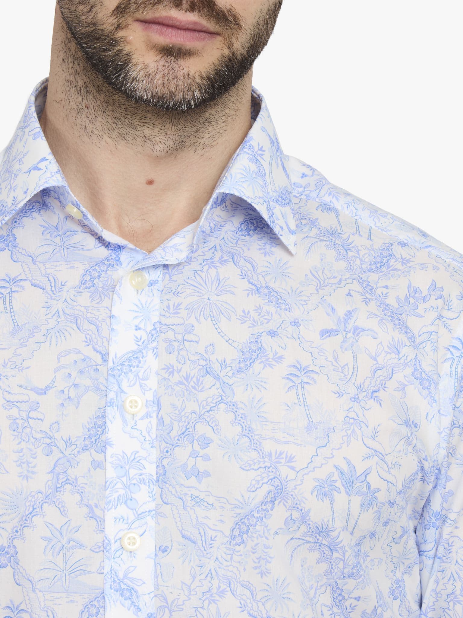 Side view of Tropical Toile Shirt - 16.5