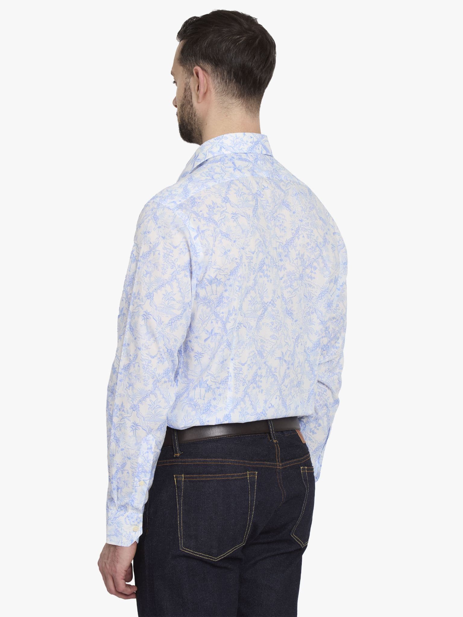 Side view of Tropical Toile Shirt - 16.5
