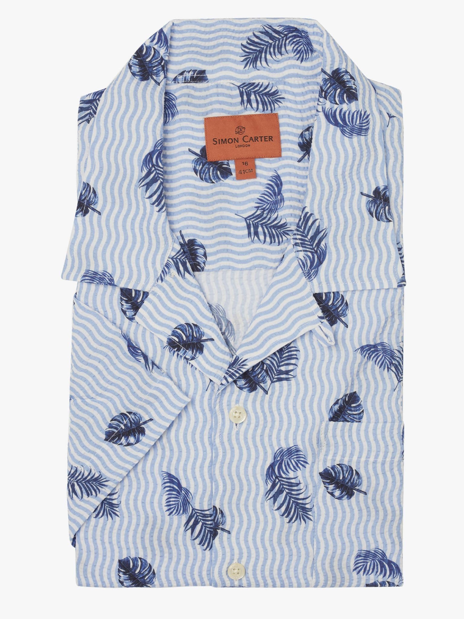 Wave Seersucker Shirt - M
 