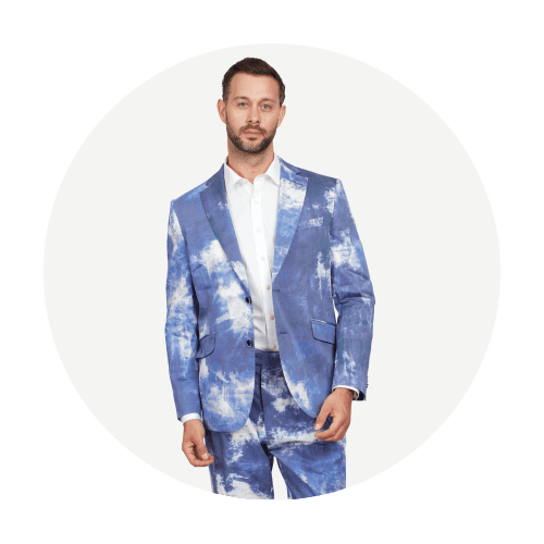 Simon Carter Tie Dye Blue White Jacket