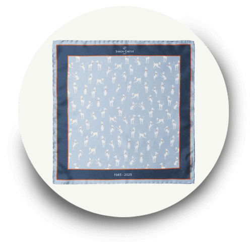Blue Gervaise Silk Pocket Square