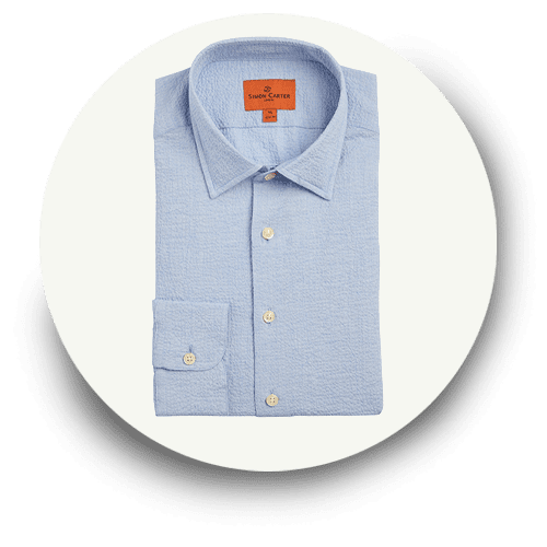 Light Blue Seersucker Shirt
