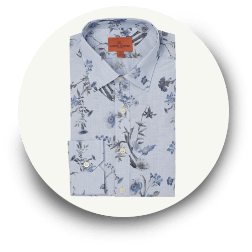 Chambray Flowers Shirt