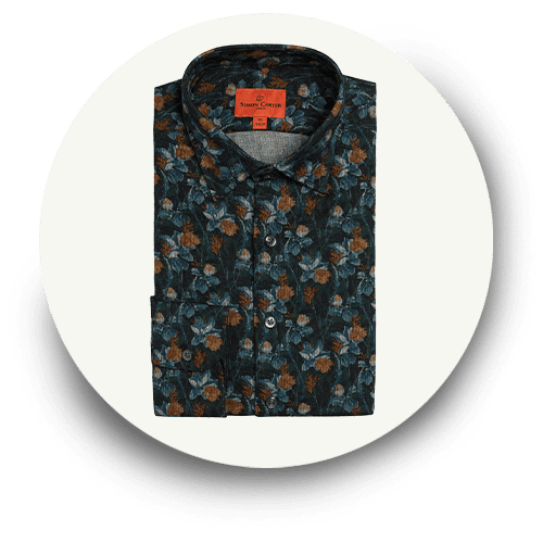 Simon Carter Green Foliage Shirt 50% Off