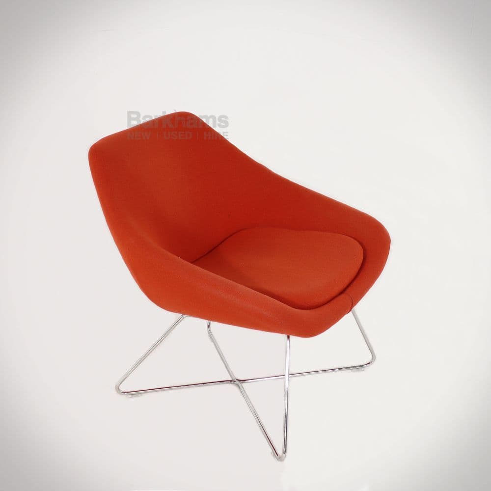 Allermuir Open Lounge Chair in Red| Open Lounger Allermuir Chair| Red ...