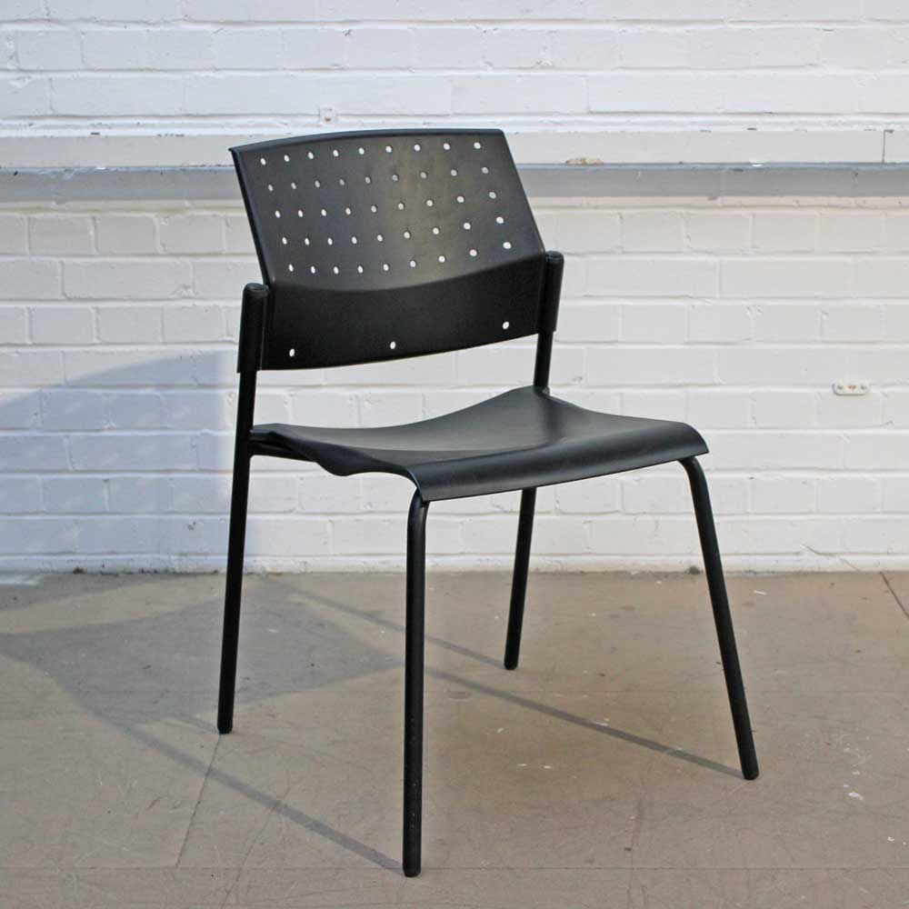 Black Plastic Stacking Chair Black Meeting Chair Stacker Chair