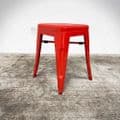 Bolero Bistro Stools | Steel Stacking Stool Red