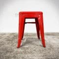 Bolero Bistro Stools | Steel Stacking Stool Red