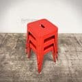 Bolero Bistro Stools | Steel Stacking Stool Red