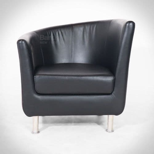 Boss Design Zoot Chair | Black Leather | Winged