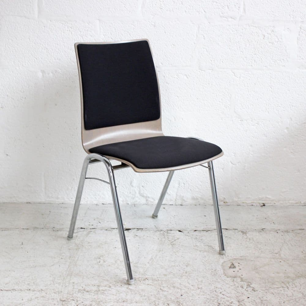 Brunner Stacking Chair Seat & Back Upholstered Wooden Stacking