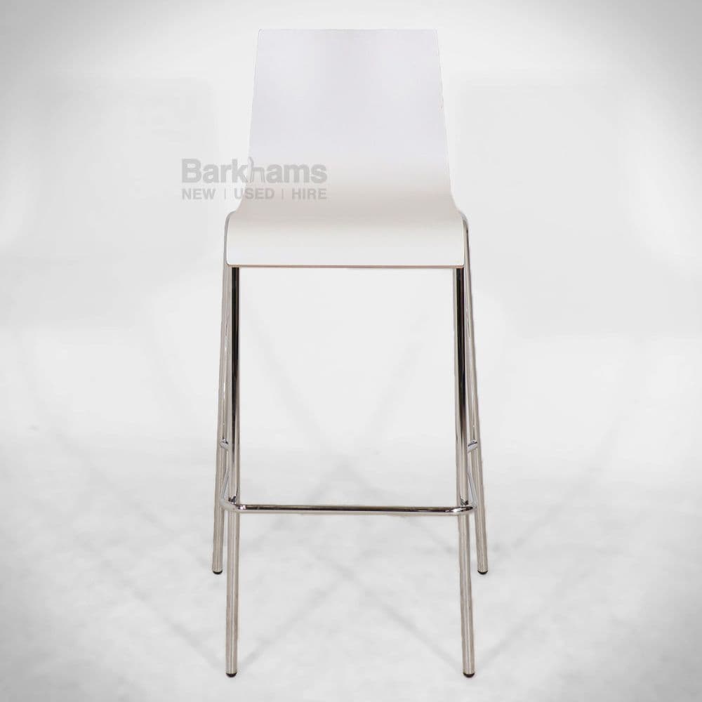 Café High Table and Stools Set in White White Café High Table And