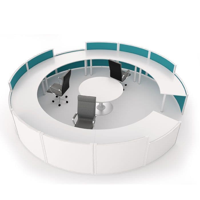 Curved Free Standing Screen Reception Desk round reception desk