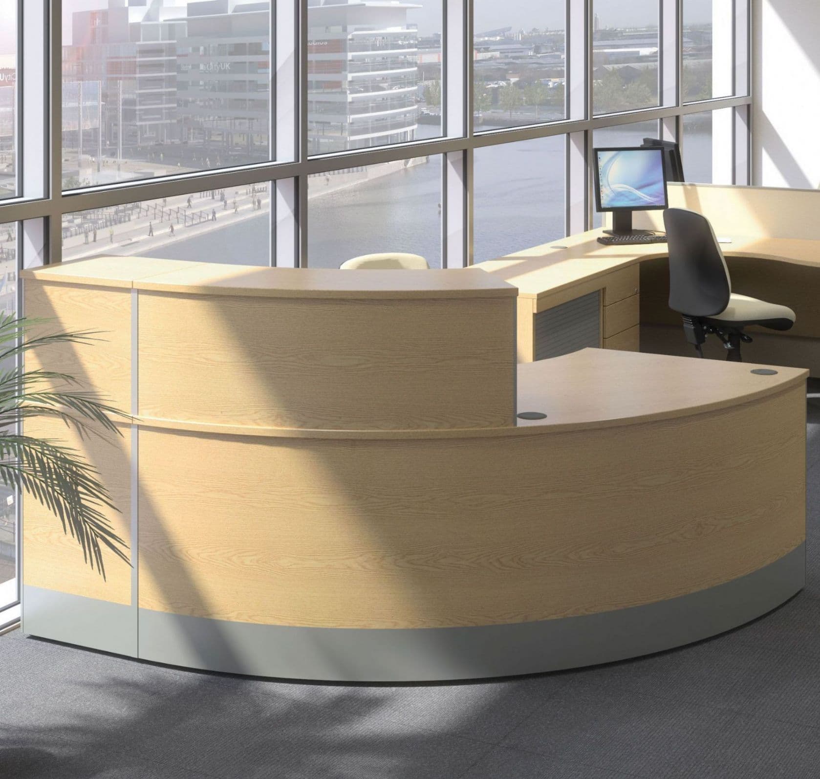 Impress Curved Reception Desk, 52% OFF
