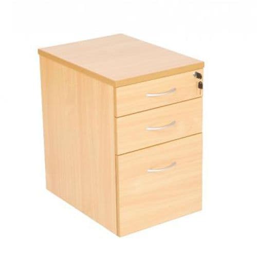Desk Height Pedestal in Beech or Light Oak