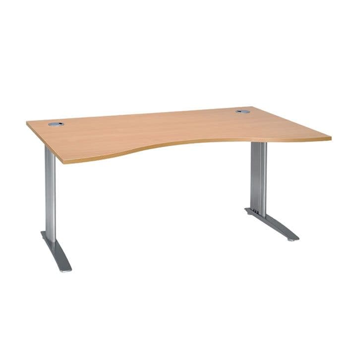 Double Wave Desk cantilever office desk computer desk with curved top