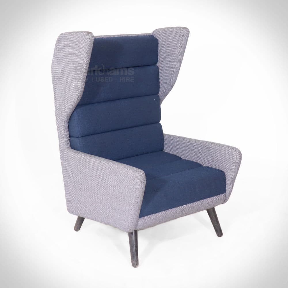 Douglas Blue High Back Winged Chair| Douglas Blue Winged Chair| High Back Winged Chair in Blue