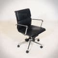 Eames Style Height Adjustable Meeting Chair| Leather Meeting Chair Eames Design| Black Leather 
Eames Design Meeting Chair