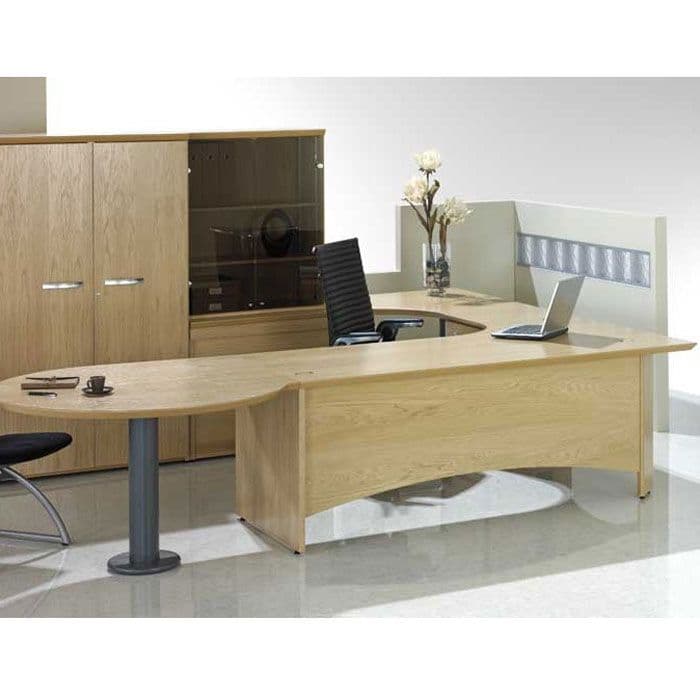 Executive Meeting End desk | desk with table attached | consultant desk