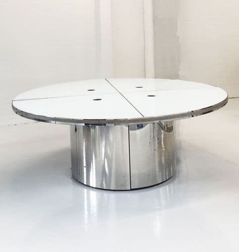 Executive White Glass Meeting Table