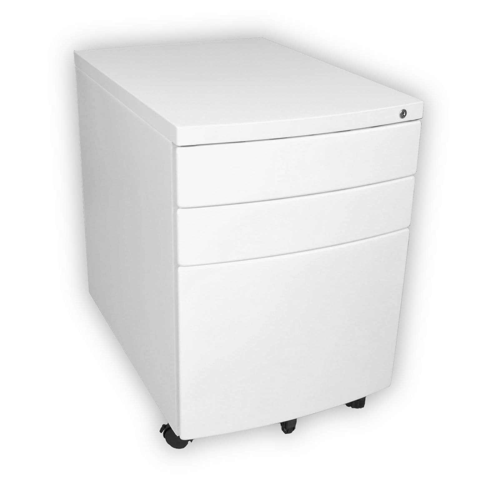 Flex New White Pedestal white under desk drawers small filing drawers