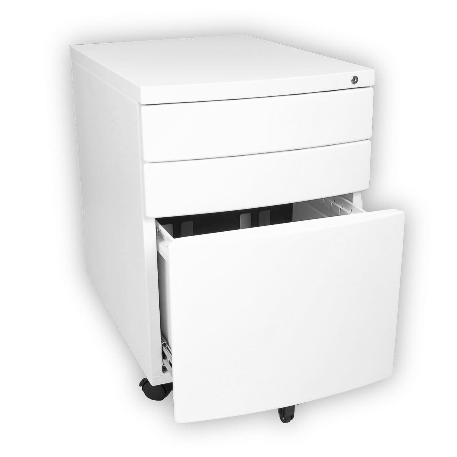 Flex New White Pedestal white under desk drawers small filing drawers