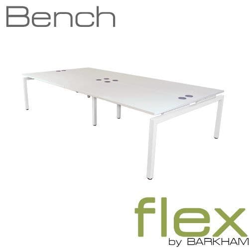 Flex Qube Bench Desk | White