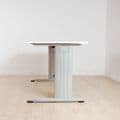 Flex | Silver Cantilever Desk | Used Cantilever Desk | Rectangular Office Desk | White Office Desk